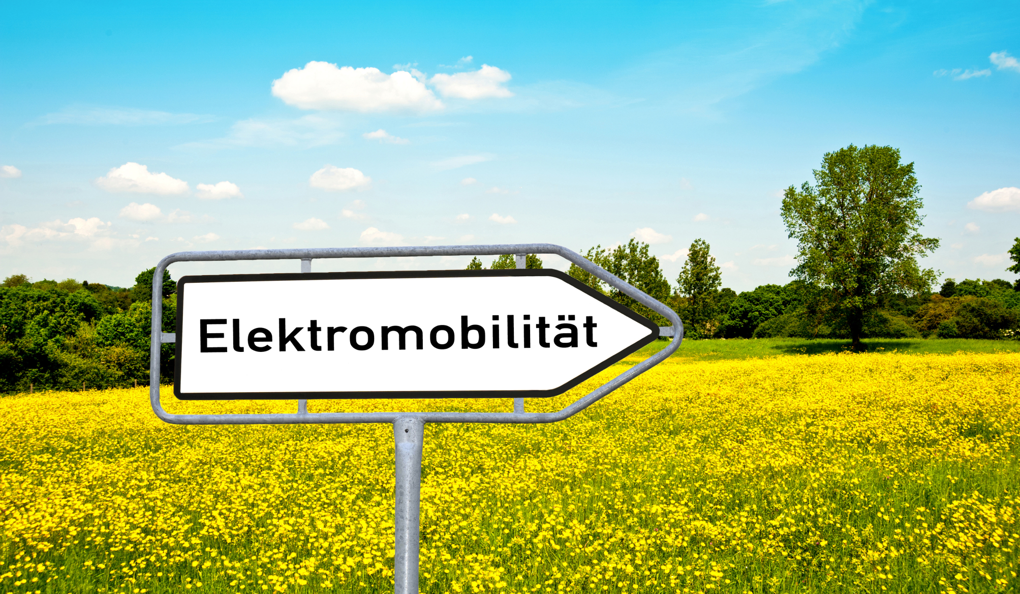 Elektromobilität-Schild