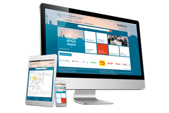 Screen and handy display with belektro exhibitor & products